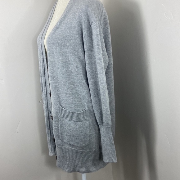 J. Crew Gray Button Up Long Cardigan Small - Picture 5 of 8
